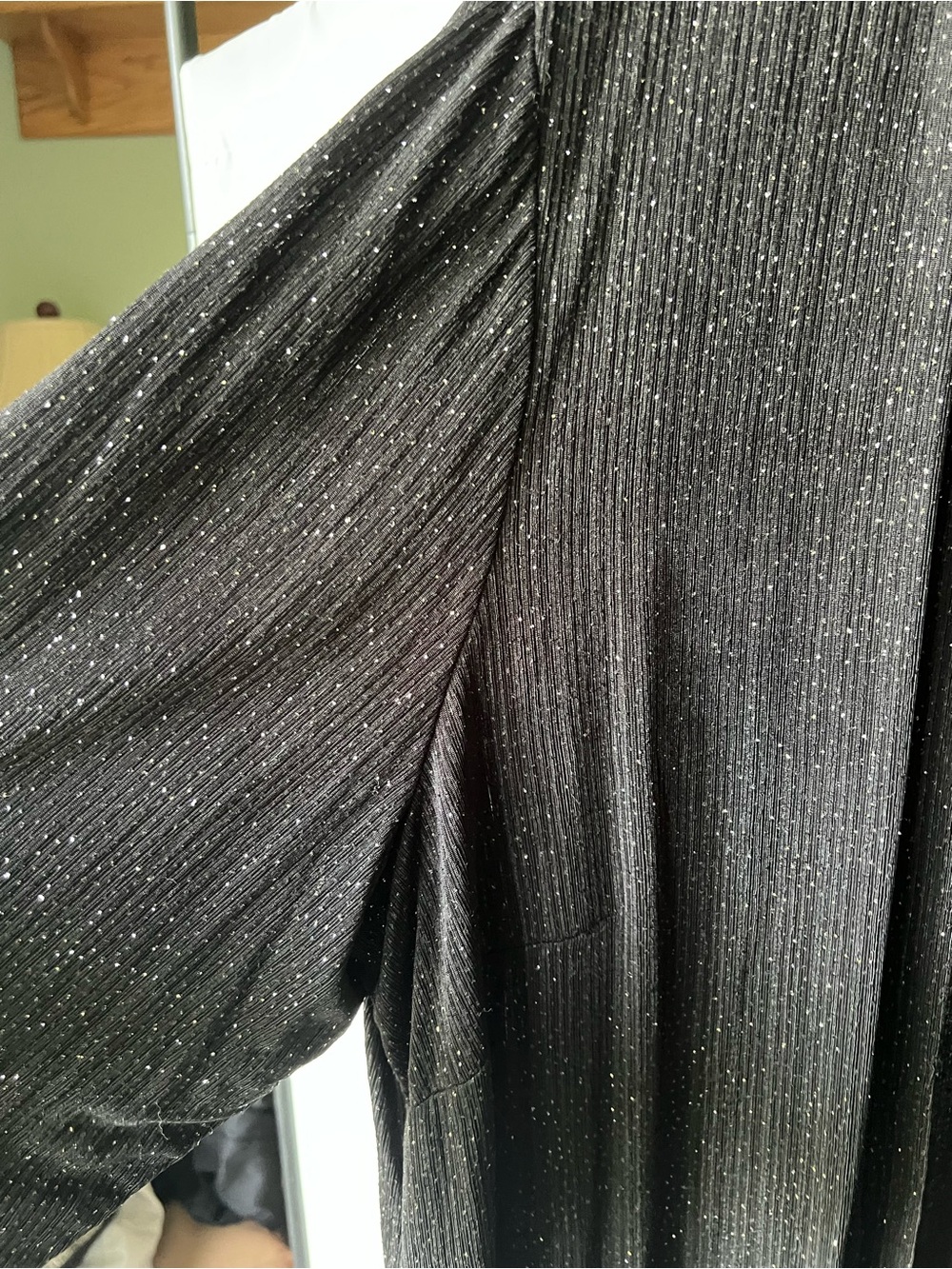 Maggie Barnes 2X Black Pleated Evening Dress and Jacket with Sparkle - Picture 5 of 12